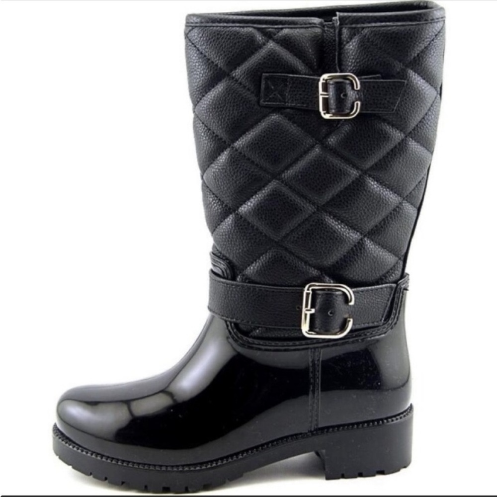 Baretraps Dolley Quilted Rain Boots Black